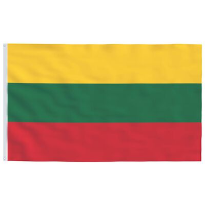 vidaXL Vlag met vlaggenmast Litouwen 6,2 m aluminium