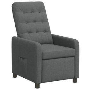 vidaXL Ligstoel Donkergrijs 65 x 93 x 102 cm Stof
