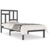 vidaXL Bedframe massief grenenhout grijs 90x190 cm