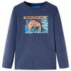 Kindershirt met lange mouwen 116 gemêleerd donkerblauw