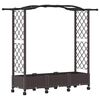 vidaXL Verhoogd bed met klimrek en wielen Bruin 169 x 40 x 129 cm PP