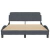vidaXL Bedframe "Dover" 120x200 cm fluweel donkergrijs