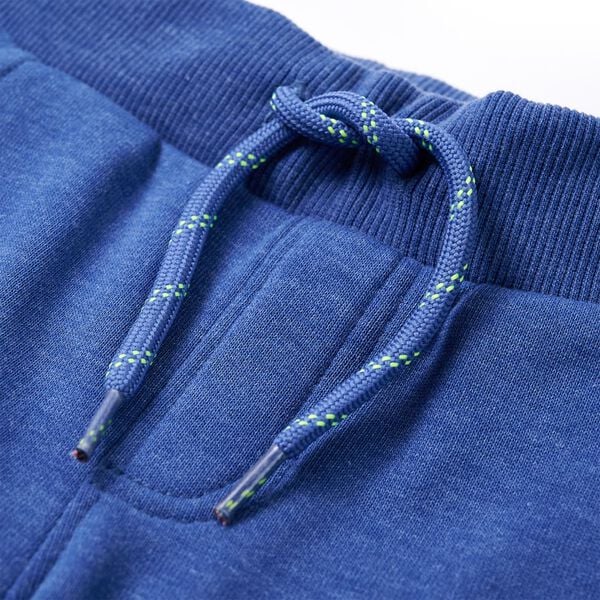 Kinderjoggingbroek 116 gem&ecirc;leerd blauw