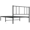 vidaXL Bedframe met hoofdbord metaal zwart 80x200 cm