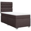 vidaXL Boxspring met matras stof donkerbruin 80x200 cm