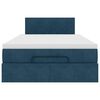 vidaXL Ottoman bed met matras en LED's 120x200cm fluweel donkerblauw
