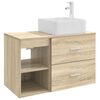 vidaXL Badkamermeubelset 2 st Sonoma Eiken Bewerkt hout