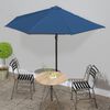 vidaXL Balkonparasol half met aluminium paal 300x155x223 cm blauw