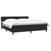 vidaXL Boxspring met matras fluweel zwart 180x210 cm