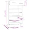 vidaXL Schoenenkast 60x35x105 cm bewerkt hout betongrijs