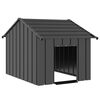 vidaXL Hondenhok met dak 83x130x85 cm gegalvaniseerd staal