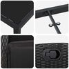 vidaXL Tuin eettafelset met kussen 7 pcs Zwart poly rattan