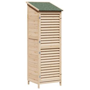 vidaXL Tuinschuur Naturel 59 x 56 x 176 cm Massief Vurenhout