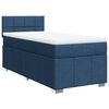 vidaXL Boxspring met matras stof blauw 80x200 cm