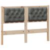 vidaXL Hoofdbord Anders Bruin en donkergrijs 120 cm Massief grenenhout