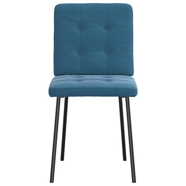 vidaXL Eetkamerstoelen 4 st fluweel blauw