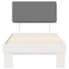 vidaXL Bedframe met Gevoerd Hoofdgedeelte Lichtgrijs 75 x 190 cm