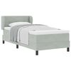 vidaXL Boxspringbed met hoofdeinde Lichtgrijs 90 x 200 cm Fluweel