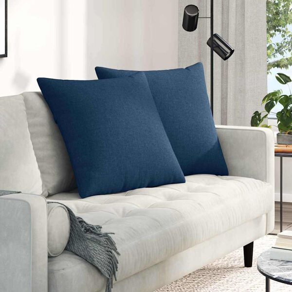 vidaXL Sofa Kussens 2 pcs Blauw 60 x 60 cm Stof