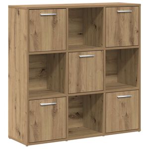 vidaXL Boekenrek 90x28x90 cm bewerkt hout artisanaal eikenkleurig