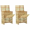 vidaXL Latten tuincomposter 2 pcs Groen 110 x 58 x 113 cm