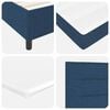 vidaXL Boxspring bed met matras met hoofdeinde Blauw 180 x 200 cm Stof
