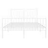 vidaXL Bedframe met hoofd- en voeteneinde metaal wit 120 x 190 cm