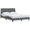 vidaXL Bedframe zonder matras stof donkergrijs 140x200 cm