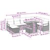 vidaXL Tuin Sofa Set met opslag 9 pcs Grijs Poly riet