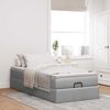 vidaXL Ottoman bed met matras 80x200cm stof lichtgrijs