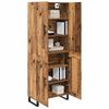 vidaXL Hoge kast 2 pcs Oud Hout 69,5 x 34 x 180 cm
