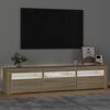 vidaXL Tv-meubel met LED-verlichting 180x35x40 cm sonoma eikenkleurig