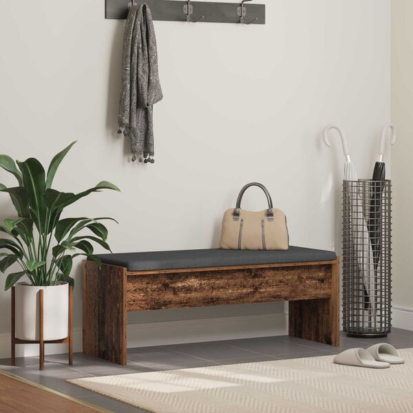 vidaXL Halbank met kussen Oudhout 103 x 38 x 40 cm