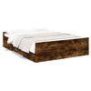 vidaXL Bedframe met lades bewerkt hout gerookt eikenkleurig 140x190 cm