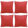 vidaXL Bankkussens 4 st 40x40 cm stof rood