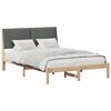 vidaXL Bedframe Donkergrijs 140 x 190 cm Massief grenenhout