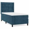 vidaXL Boxspring met matras fluweel donkerblauw 90x190 cm