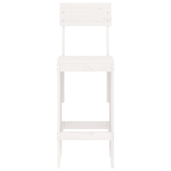 vidaXL Barkrukken 2 st 40x48,5x115,5 cm massief grenenhout wit