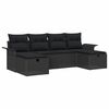 vidaXL Tuin Sofa Set 6 st Poly riet