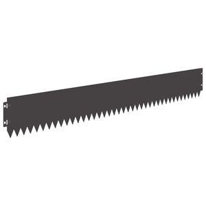vidaXL Gazonrand 20 pcs 103 x 15 cm Staal Zwart