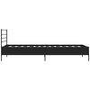 vidaXL Bedframe bewerkt hout en metaal zwart 75x190 cm