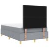 vidaXL LED Box Spring Bed met matras Lichtgrijs 120 x 200 cm Stof