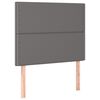 vidaXL Bedframe met hoofdbord kunstleer grijs 100x200 cm