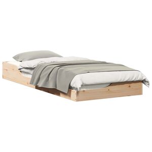 vidaXL Bedframe Bruin 80 x 210 cm Massief grenenhout