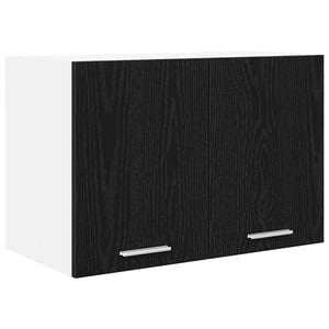 vidaXL Hangkast Zwarte Eik en Wit 60 x 31 x 40 cm Bewerkt hout