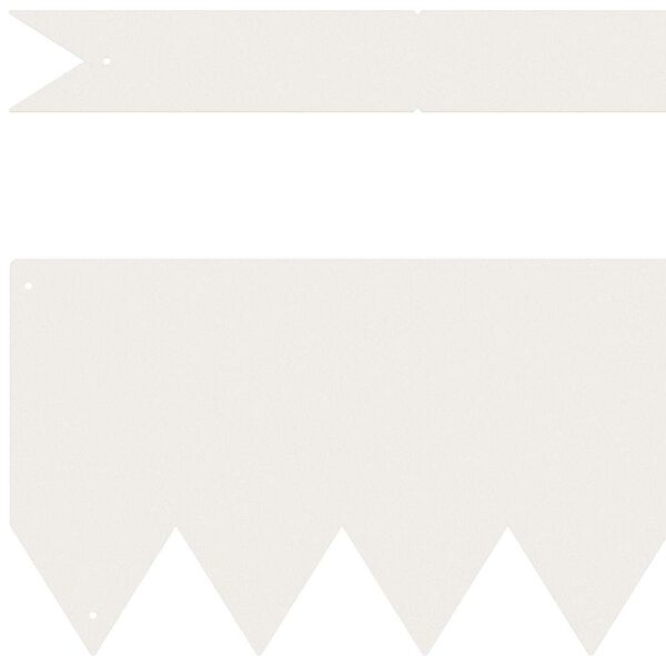 vidaXL Tuinrand 50 pcs Wit 100 x 0.05 x 20 cm Koudgewalst staal