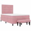 vidaXL Boxspring bed met matras Roze 120 x 200 cm Fluweel