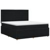 vidaXL Boxspringbed met matras met hoofdeinde Zwart 140 x 190 cm Stof