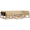 vidaXL Buiten bankenset 7 st Wit en Beige