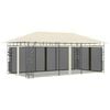 vidaXL Prieel met klamboe 6x3x2,73 m cr&egrave;me